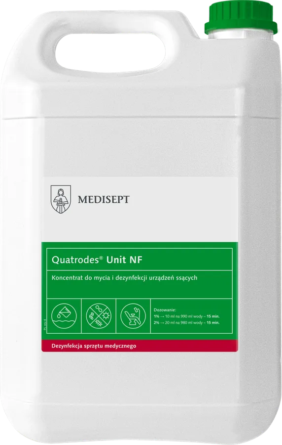 MEDISEPT QUATRODES UNIT NF Koncentrat do dezynfekcji i mycia urządzeń ssących 5L