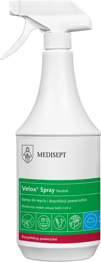 MEDISEPT VELOX SPRAY Płyn do dezynfekcji powierzchni 1L neutral