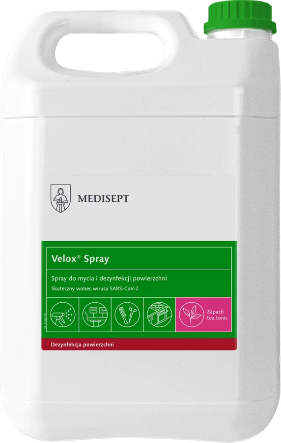 MEDISEPT VELOX SPRAY Płyn do dezynfekcji powierzchni 5L tea tonic